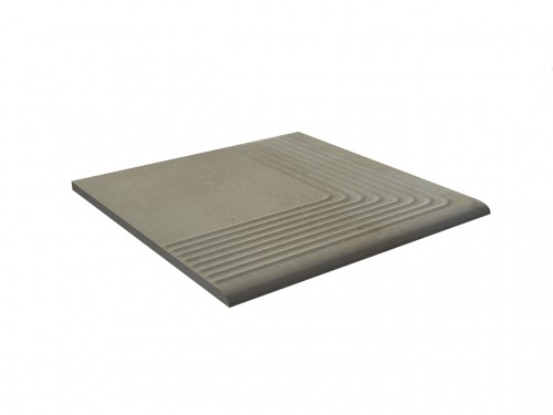 Ступень угловая рефленая структурная SCANDIANO BEIGE 30×30см.¶ Ступень угловая рефленая структурная SCANDIANO BEIGE 30x30см.¶ — изображение 1