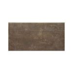 Ступень прямая рефленая структурная ILARIO BROWN 30x60см.¶