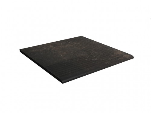 Ступень угловая рефленая структурная SCANDIANO BROWN 30×30см.¶ Ступень угловая рефленая структурная SCANDIANO BROWN 30x30см.¶ — изображение 1